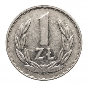 Pologne, PRL (1944-1989), 1 zloty 1974 SKRĘTKA 190 degrés