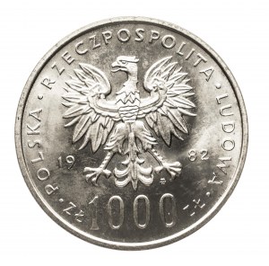 Polen, Volksrepublik Polen (1944-1989), 1000 Gold 1982, Johannes Paul II, Silber