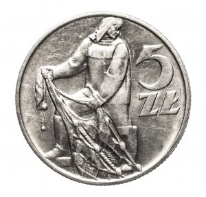 Polska, PRL (1944-1989), 5 złotych 1959 Rybak