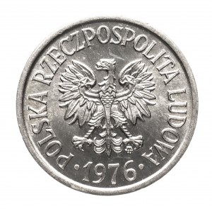 Polonia, PRL (1944-1989), 20 groszy 1976, Varsavia DESTRUKT