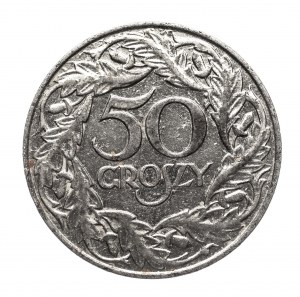 Polsko, Generální gouvernement (1939-1945), 50 groszy 1938, Varšava, poniklované železo