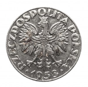 Polonia, Governo Generale (1939-1945), 50 groszy 1938, Varsavia, ferro nichelato