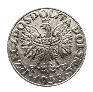 Polonia, Governo Generale (1939-1945), 50 groszy 1938, Varsavia, ferro nichelato