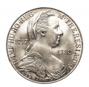 Autriche, Deuxième République depuis 1945, 25 shillings 1967, 250e anniversaire de la naissance de Marie-Thérèse