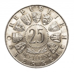Rakousko, druhá republika od roku 1945, 25 šilinků 1956, 200. výročí narození Wolfganga Amadea Mozarta