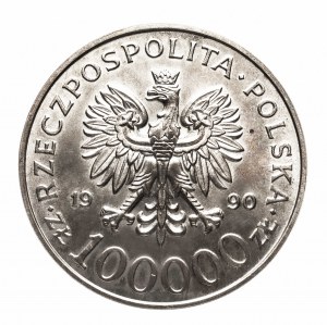 Pologne, République de Pologne depuis 1989, 100000 zloty 1990, Solidarité type A