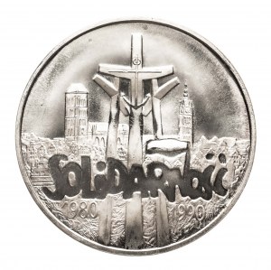 Pologne, République de Pologne depuis 1989, 100000 zloty 1990, Solidarité type A