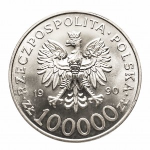 Polsko, Polská republika od roku 1989, 100000 zlotých 1990, Solidarita typ A