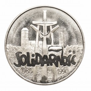 Pologne, République de Pologne depuis 1989, 100000 zloty 1990, Solidarité type A