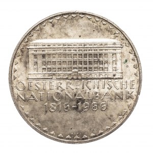 Autriche, Deuxième République depuis 1945, 25 shillings 1966, 150e anniversaire - Banque nationale