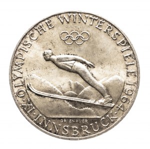 Austria, Second Republic since 1945, 25 shillings 1964, Ninth Olympic Winter Games in Innsbruck.