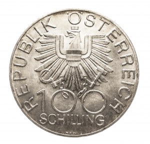 Austria, Druga Republika od 1945 roku, 100 szylingów 1979, 700 rocznica - Katedra w Wiener Neustadt
