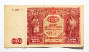 Poľsko, PRL (1944-1989), 100 ZŁOTYCH 15.05.1946, séria G