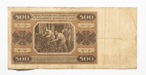 Polska, PRL (1944-1989), 500 ZŁOTYCH 1.07.1948, seria BC