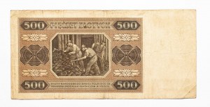 Poľsko, PRL (1944-1989), 500 ZŁOTYCH 1.07.1948, séria BD