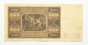 Poľsko, PRL (1944-1989), 500 ZŁOTYCH 1.07.1948, séria CC