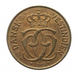 Dánska Západná India, 1 cent 1905, Kodaň