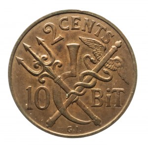 Antilles danoises, 2 cents 1905, Copenhague