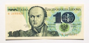 Polska, PRL (1944-1989), 10 ZŁOTYCH 1.06.1982, seria B