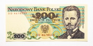 Polsko, PRL (1944-1989), 200 ZŁOTYCH 1.06.1986, série DD