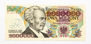 République de Pologne, 2000000 ZŁOTYCH 14.08.1992, série A