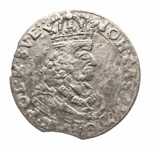 Pologne, Jan II Casimir Vasa (1649-1668), six pence 1661 T-T, Bydgoszcz