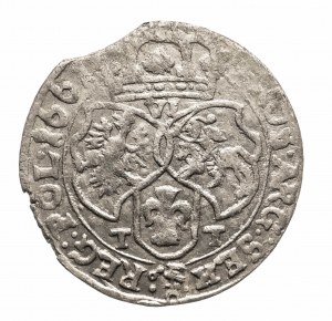 Pologne, Jan II Casimir Vasa (1649-1668), six pence 1661 T-T, Bydgoszcz