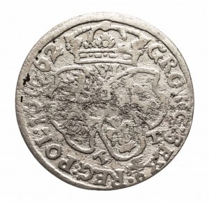 Pologne, Jan II Casimir Vasa (1648-1668), six pence 1662 TT - sans bordure, Bydgoszcz