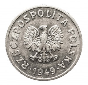 Pologne, République populaire de Pologne (1945-1989), 50 groszy 1949, aluminium