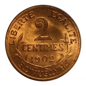 Francúzsko, Tretia republika (1870-1941), 2 centimes 1902, Paríž