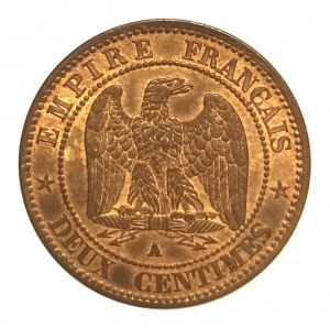 Francúzsko, Napoleon III (1852-1870) 2 centimes 1853 A, Paríž