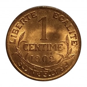 Francie, Třetí republika (1870-1941), 1 centim 1902, Paříž