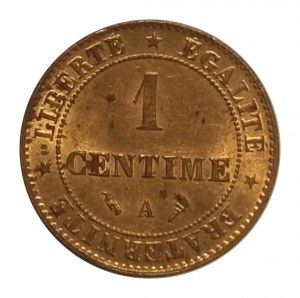 Francúzsko, Tretia republika (1870-1941), 1 centim 1897 A, Paríž