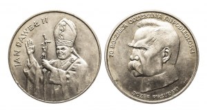 Poľsko, PRL (1944-1989), sada 2 mincí: Ján Pavol II, Józef Piłsudski