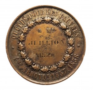 Francie, medaile pro chudé, 1859