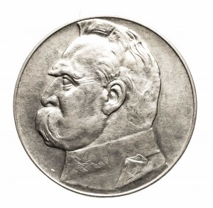 Poľsko, Druhá republika (1918-1939), 10 zlotých 1938, Piłsudski, Varšava