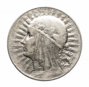 Polen, II Rzeczpospolita (1918-1939), 5 Zloty 1932 n.Chr., Warschau, Kopf einer Frau mit Mütze