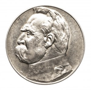 Polen, Zweite Polnische Republik (1918-1939), 5 Zloty 1938, Piłsudski, Warschau