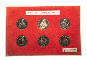Poľsko - PRL (1952-1989), súbor medailí Poľskí králi a kniežatá, Polsrebro Poznaň