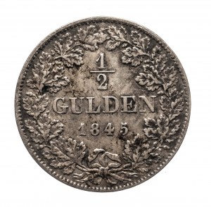 Germany, Bavaria, Ludwig I (1825-1848), 1/2 guilder 1845