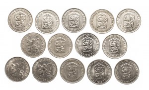 Tchécoslovaquie, set de 10 haler 1953-1971, 14 pcs.