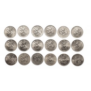 Czechosłowacja, zestaw 10 halerzy 1974-1992, 18 szt.