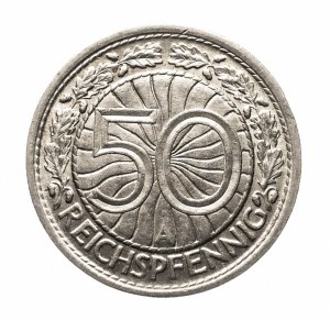 Nemecko, Výmarská republika (1918-1933), 50 Reichspfennig 1927 A, Berlín