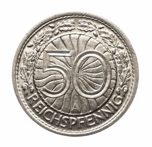 Německo, Výmarská republika (1918-1933), 50 Reichspfennig 1927 A, Berlín
