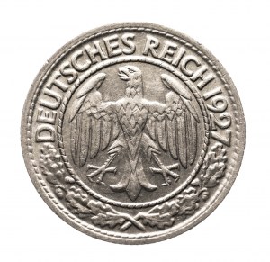 Germany, Weimar Republic (1918-1933), 50 Reichspfennig 1927 D, Munich