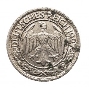 Allemagne, République de Weimar (1918-1933), 50 Reichspfennig 1927 F, Stuttgart
