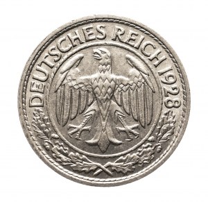 Německo, Výmarská republika (1918-1933), 50 Reichspfennig 1928 A, Berlín
