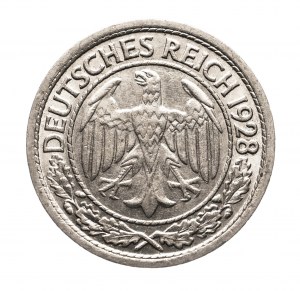 Germany, Weimar Republic (1918-1933), 50 Reichspfennig 1928 J, Hamburg