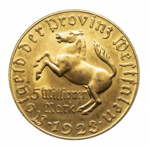 Germany, Westphalia, 5 million marks 1923