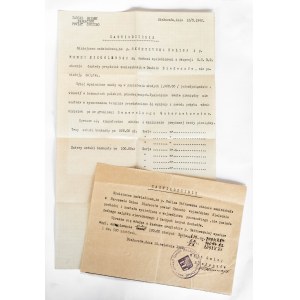 Generalna Gubernia, Zaświadczenie umożliwiające wymianę pieniędzy. Kielce, Opoczno, Białaczów 1940